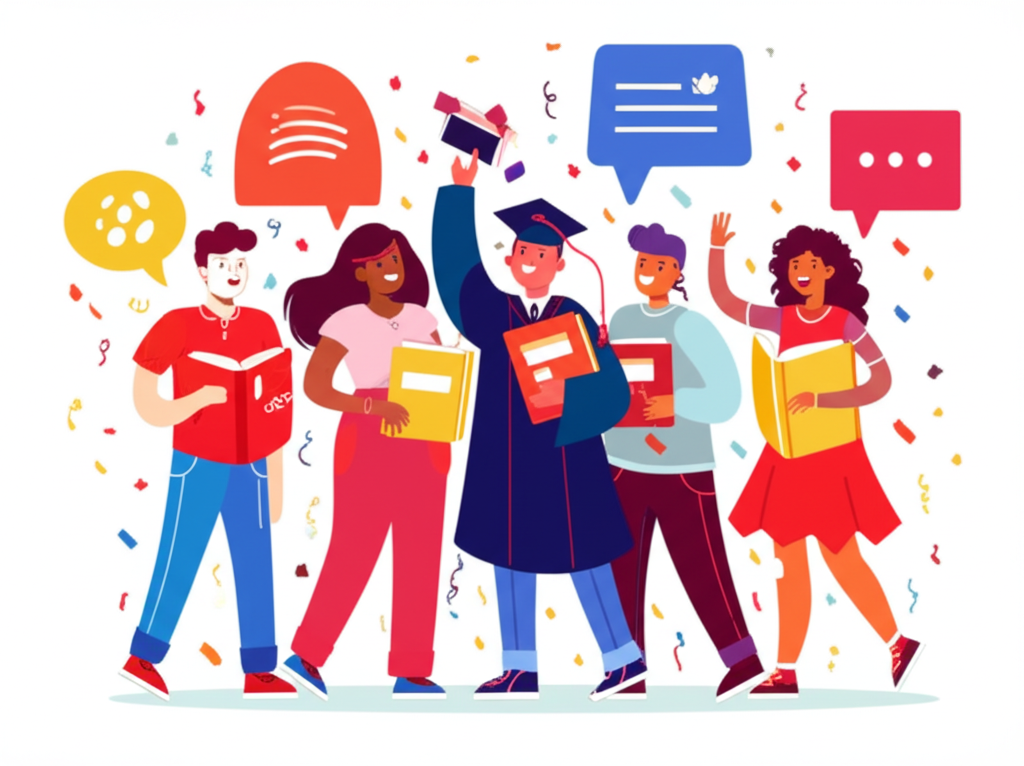 English learning success illustration